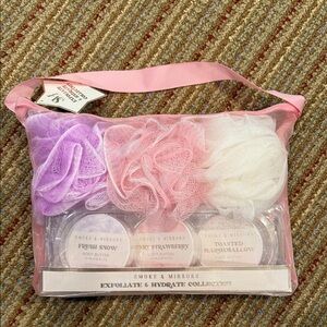 Smoke & Mirrors Exfoliate & Hydrate Set - Pink, Purple, White